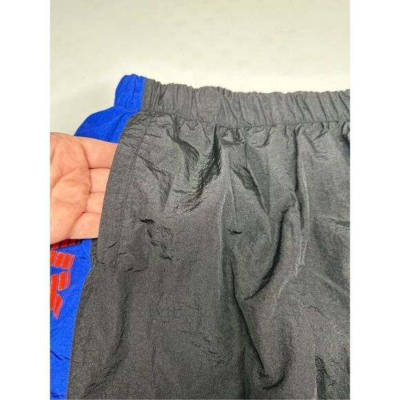 Forever 21 Pony Women's Windbreaker Pants Size L Black Orange Blue Y2K Notes - Picture 12 of 14